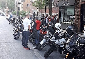 Motorcyclists gathering